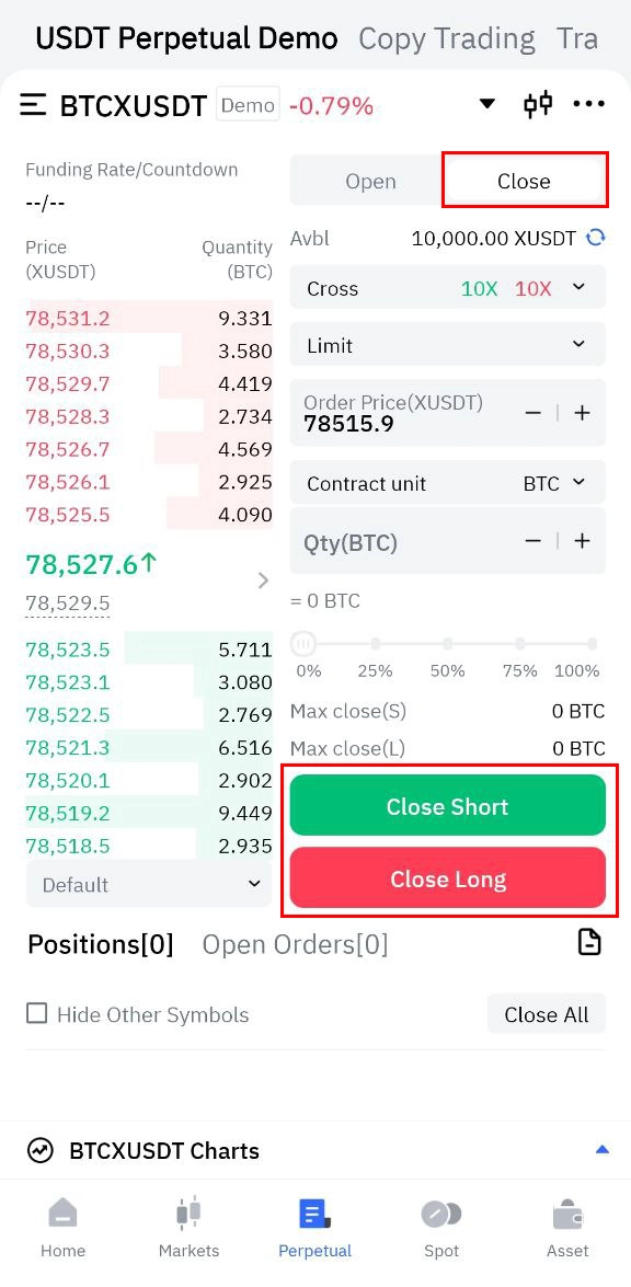 دمو ترید در اپلیکیشن صرافی تپ بیت