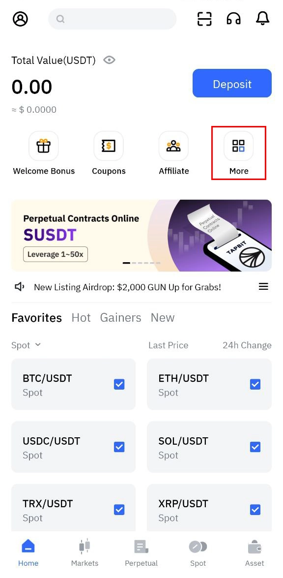 دمو ترید در اپلیکیشن صرافی تپ بیت
