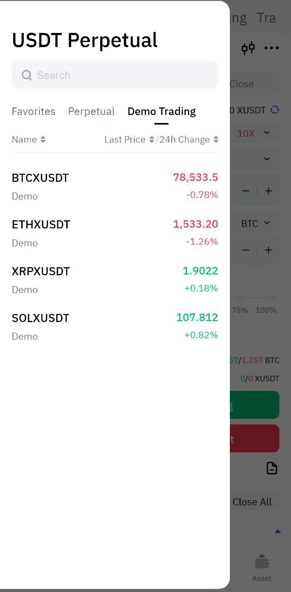 دمو ترید در اپلیکیشن صرافی تپ بیت