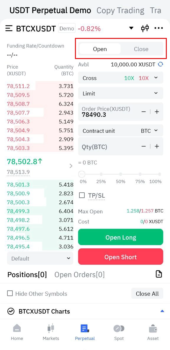 دمو ترید در اپلیکیشن صرافی تپ بیت